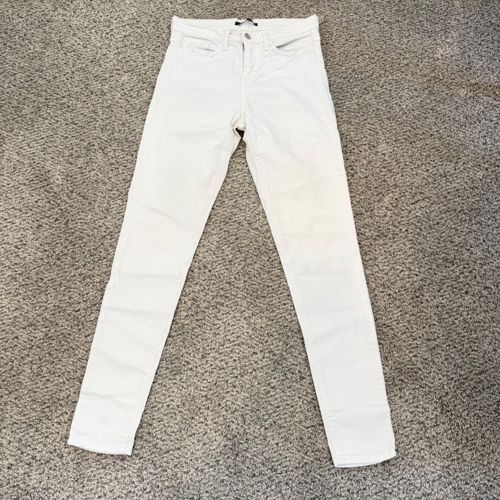 Flying Monkey Womens White Skinny Jeans Mid Rise Stretch Denim Size 29